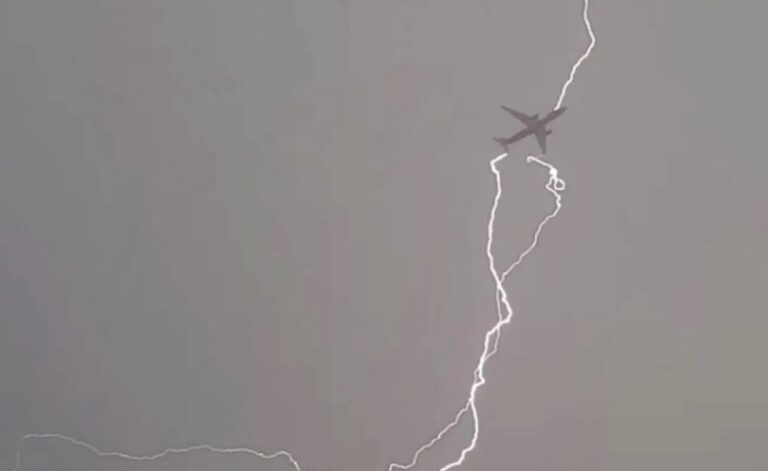 What happens when lightning strikes an airplane?