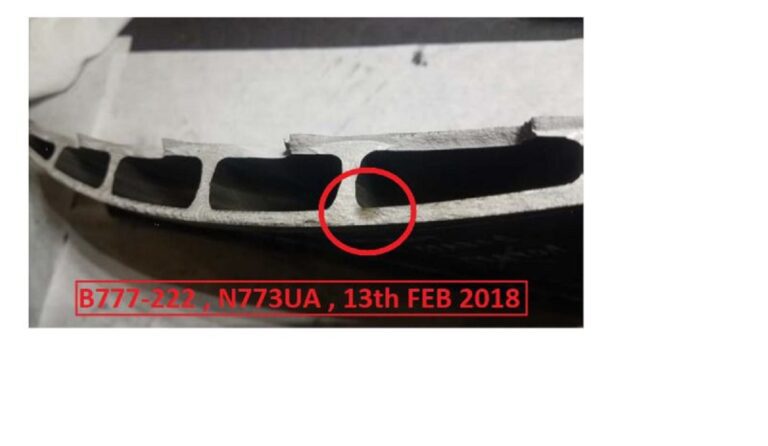 Metal fatigue” caused the engine of the B777 jet of United Airlines Flight 328 to break apart.