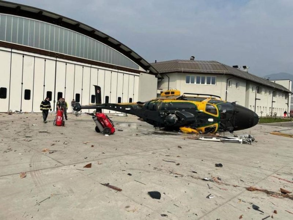 Italian Financial Guard lost almost a new helicopter