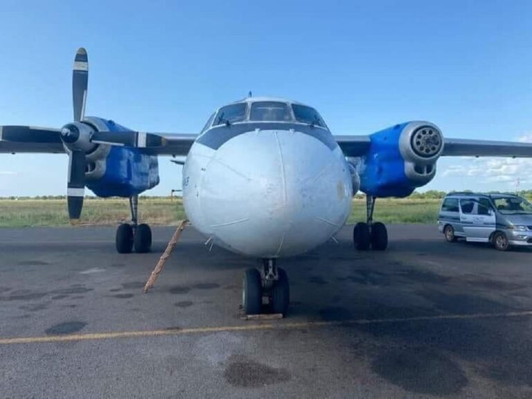 Propeller Falls Off Unknown Antonov AN26 In South Sudan