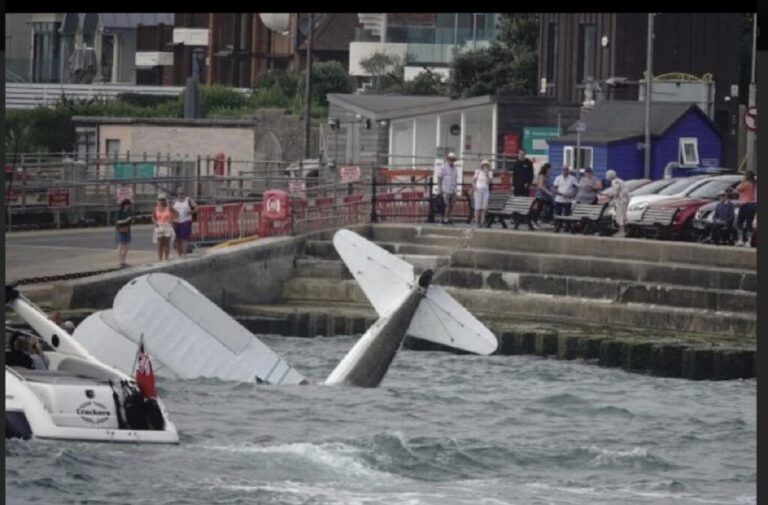 Bournemouth Air Festival suspends flying after light aircraft crashes in Poole harbour