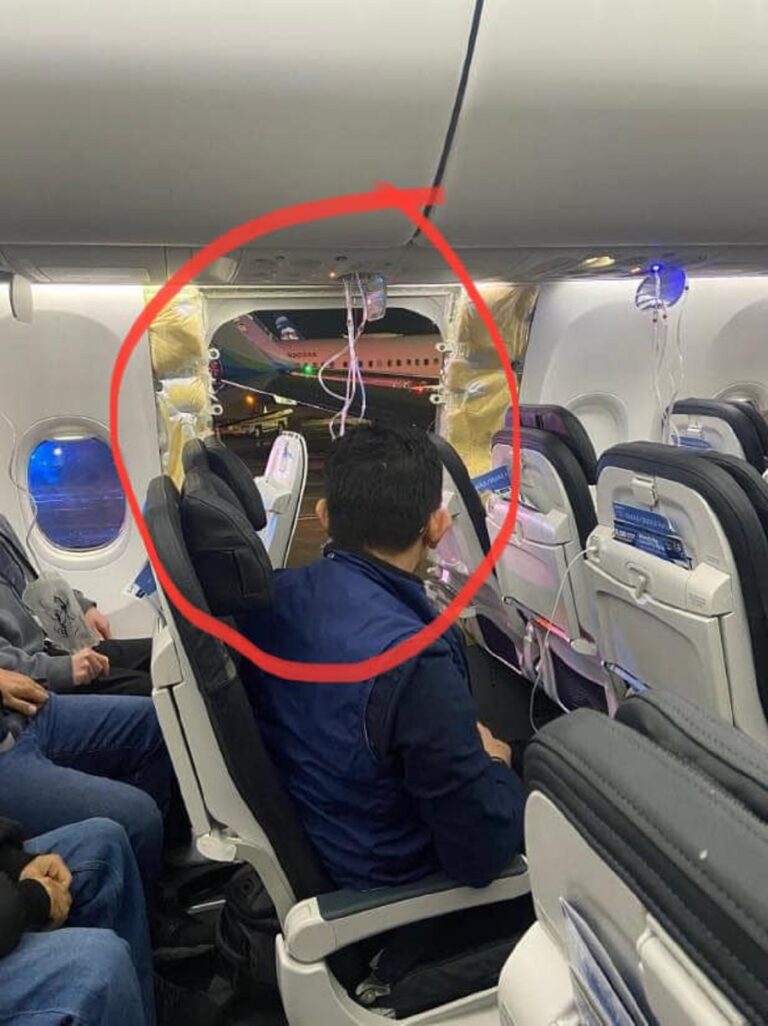 Alaska Boeing 737 MAX9 suffers rapid depressurization and loss of emergency door and fuselage components