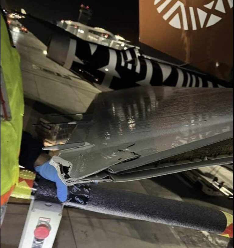 Fiji Airways A350 grounded in Los Angeles after being reportedly hit by an Asiana A380 on the elevator