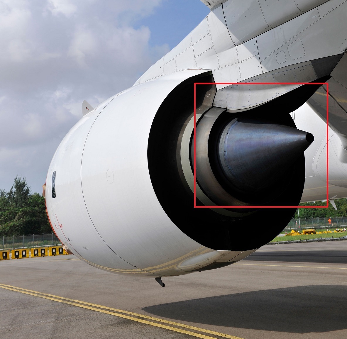 What is the function of an exhaust cone on an aircraft engine?