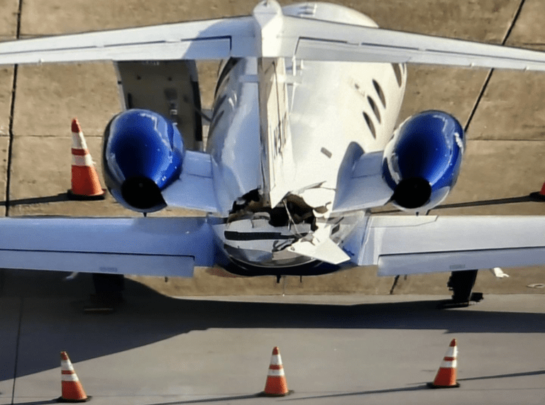 A Hawker H850XP business jet (N269AA) collided with a Cessna C510 (N510HM) airplane