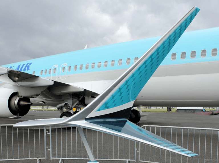 What is the purpose of the split winglets on the 737 Max?