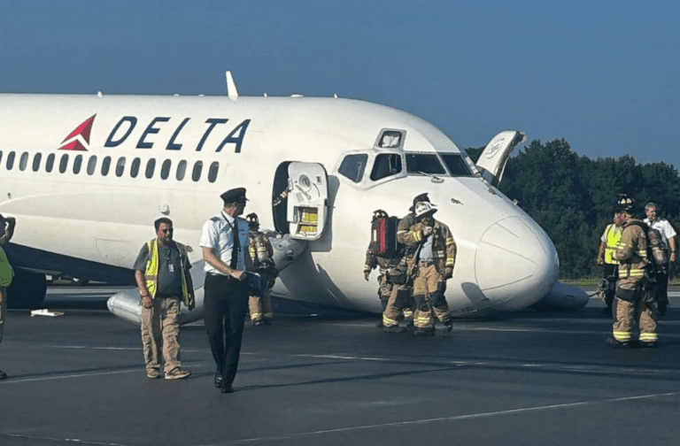 Accident: Delta B712 at Charlotte on Jun 28th 2023, landed without front landing gear