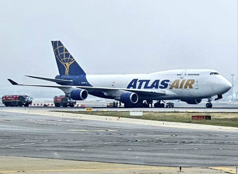 An Atlas Air Boeing 747-400F freighter (N429MC) departing from Incheon International Airport, and heading to Anchorage (ANC), USA, returned to Incheon Airport (ICN) Seoul, due to a hydraulic system abnormality detected immediately after takeoff from Runway 16L on 11th June.