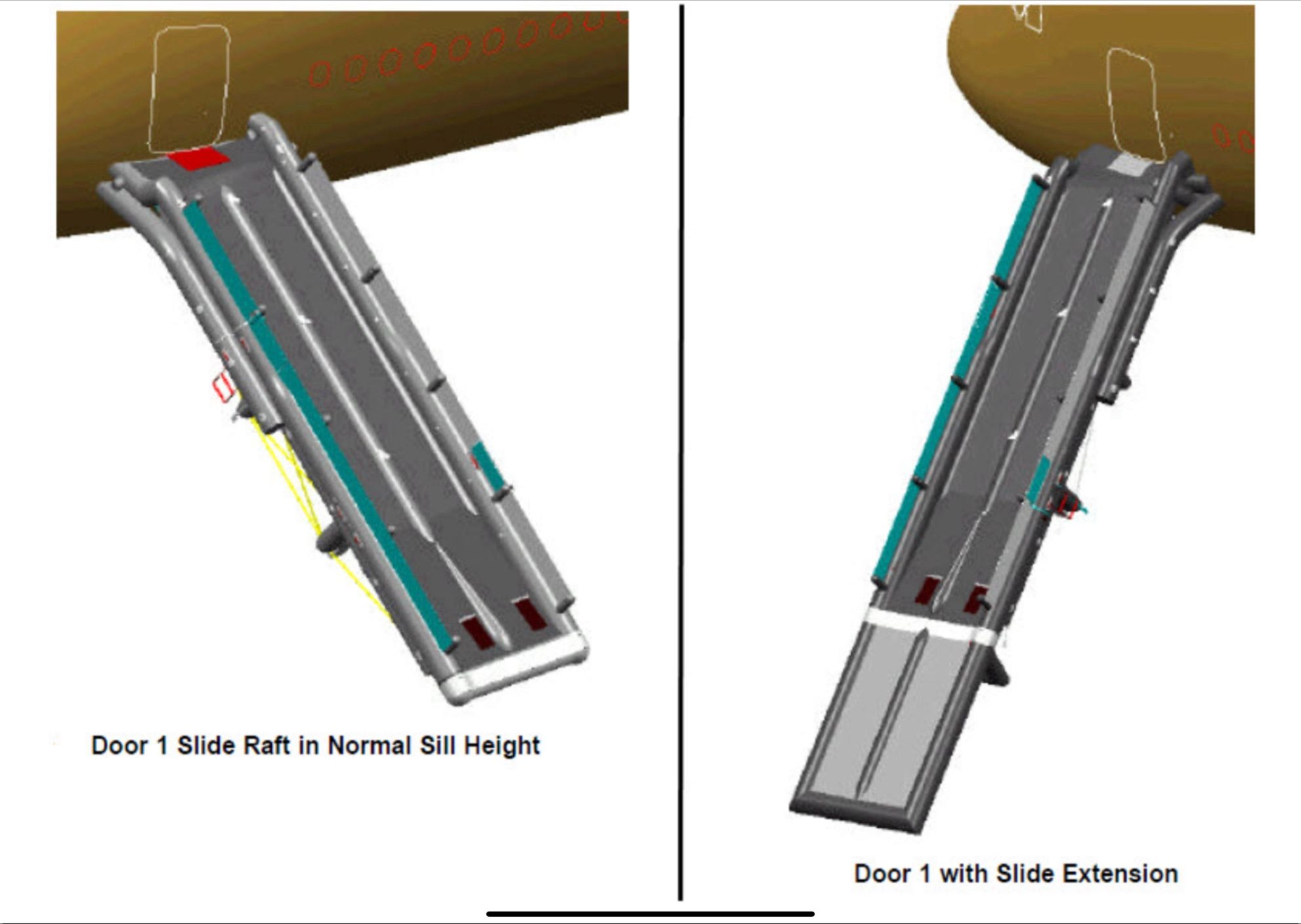 Special Inflation for Door M1 (Main deck Door 1) of A380