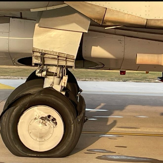 A Corendon Airlines Boeing 737-86J plane (TC-TJV), operating flight XC6104 from Munich to Antalya suffered a tire burst during landing