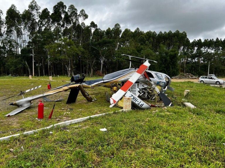 All the five occupants are safe after a Bell 206B JetRanger helicopter (PT-HKZ, MSN 3156)