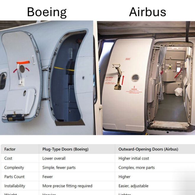 Plug vs outward opening aircraft doors