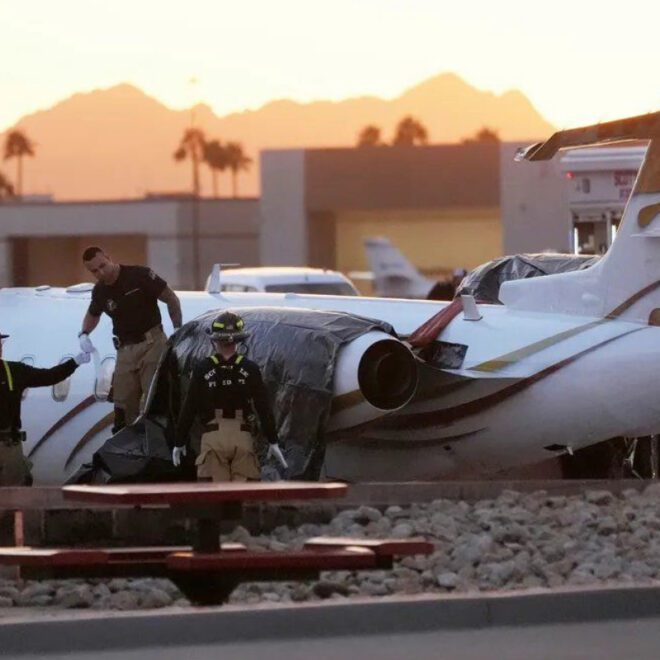 A Learjet 35A (Registration N81VN) owned by Mötley Crüe’s Vince Neil crashed at Scottsdale