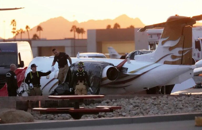 A Learjet 35A (Registration N81VN) owned by Mötley Crüe’s Vince Neil crashed at Scottsdale