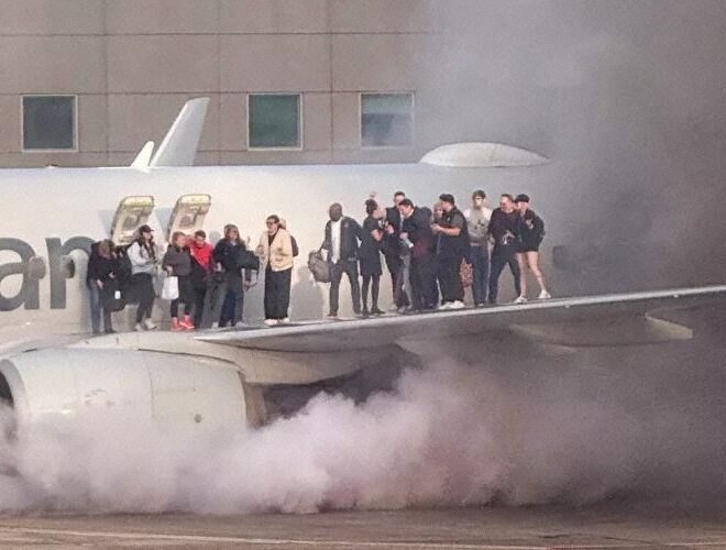 American B738 at Colorado Springs and Denver on Mar 13th 2025, engine vibrations, engine fire after landing