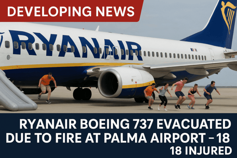 Developing News: Ryanair Boeing 737 Evacuated Due to Fire at Palma Airport – 18 Injured