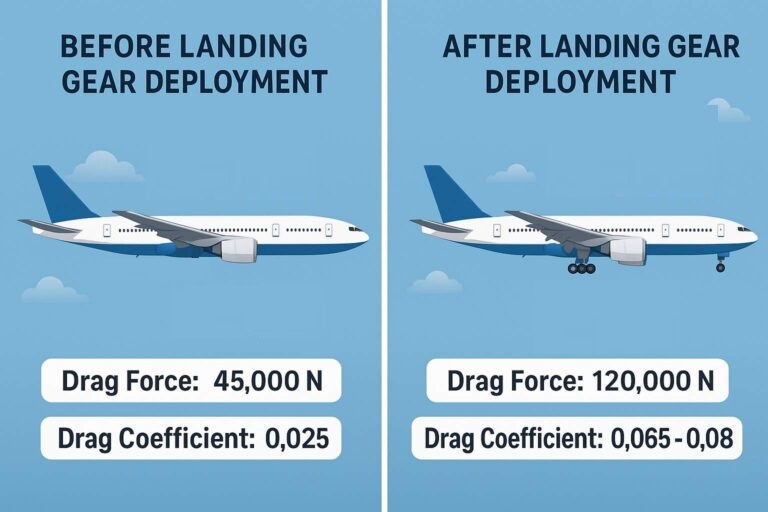Understanding Drag Forces in Boeing 777 Before and After Landing Gear Deployment