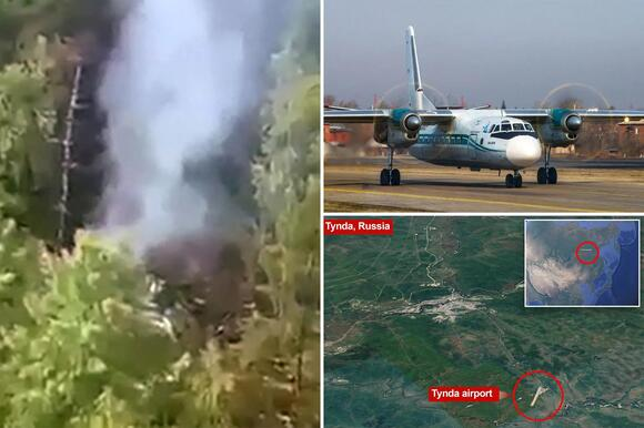 Russian Plane with Nearly 50 on Board Crashes in Eastern Amur Region — All Feared Dead