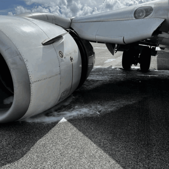 Hard Landing at Sint Maarten: WestJet 737-800 (C-GWSR) Collapses Right Main Gear, Damages RH Engine on Runway 10